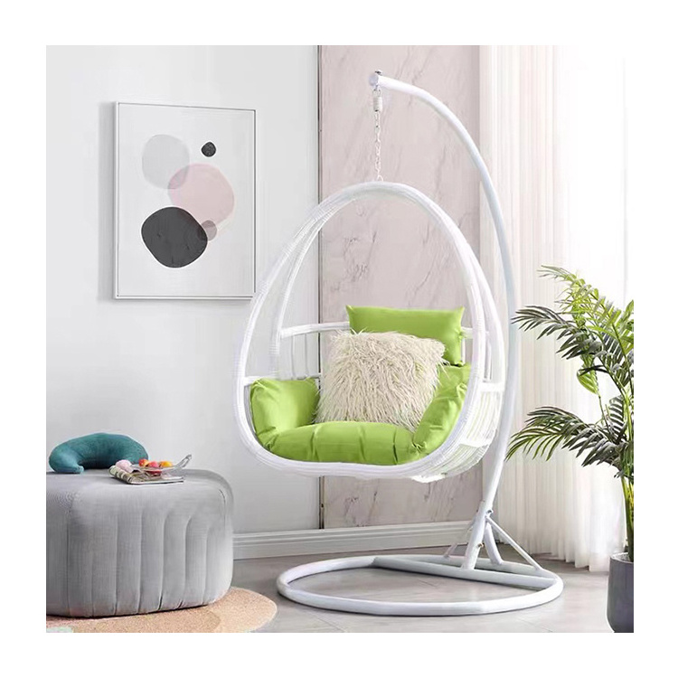 Garden rattan hanging basket indoor and outdoor patio egg chair balcony with bracket rocking chair