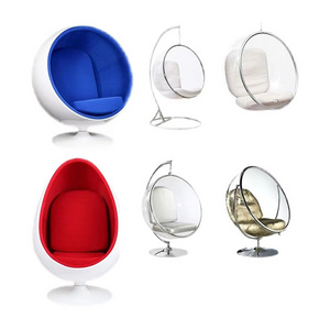 Acrylic living room chair modern round lounge chair egg-shaped chair swing