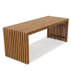 Park solid wood benches outdoor anti-corrosion tables and chairs leisure flower box combination