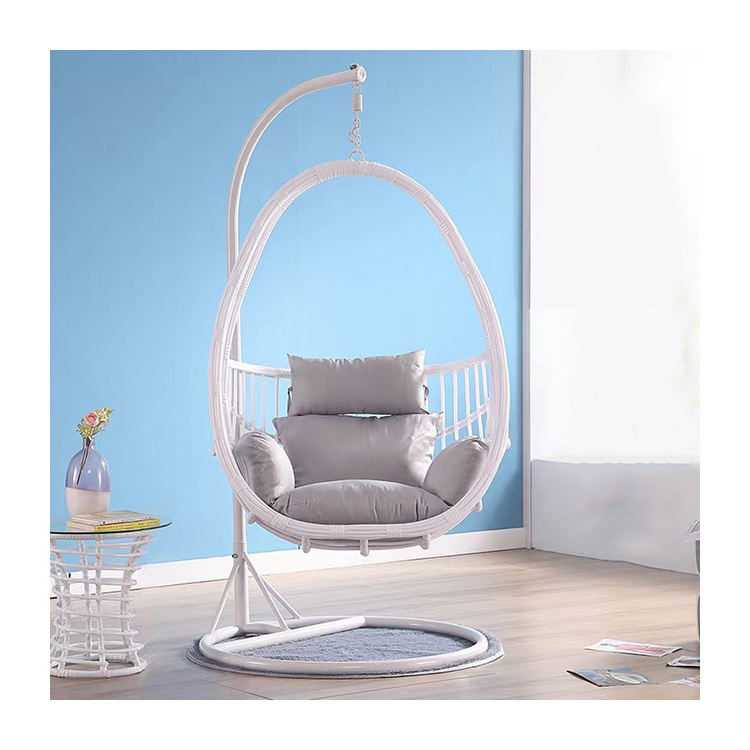 Rattan Chair Swing Indoor Metal Swing With Bracket Hanging Basket Egg Hanging Chair