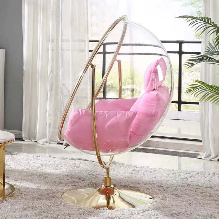 Modern popular patio furniture bubble chair gold egg hanging chair patio swings