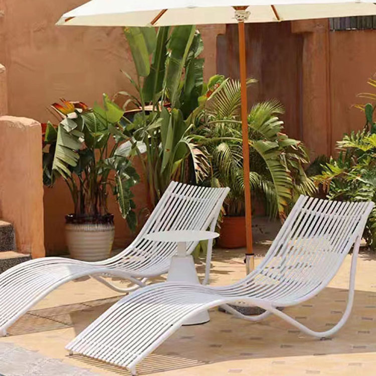 Outdoor beach Sun loungers Hotel swimming pool Waterproof loungers Terrace loungers