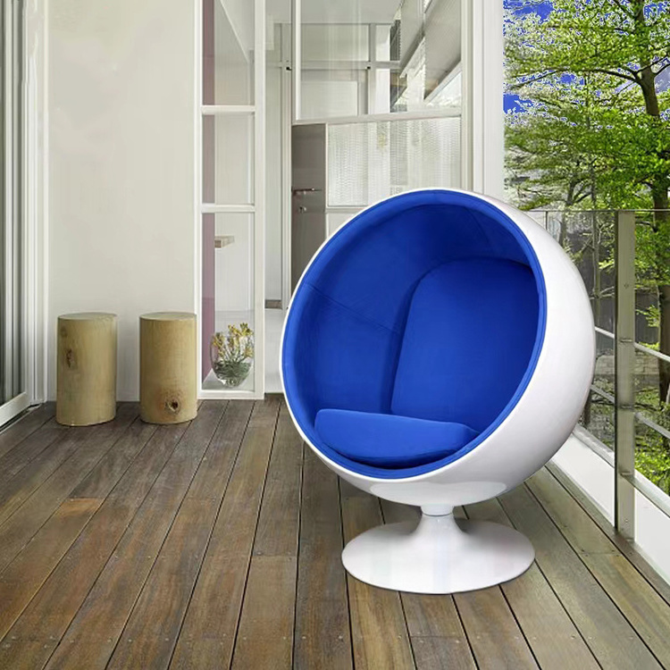 Modern Interior Stylish Round Casual Living Room Chair Swivel Oval Egg Pod Chair