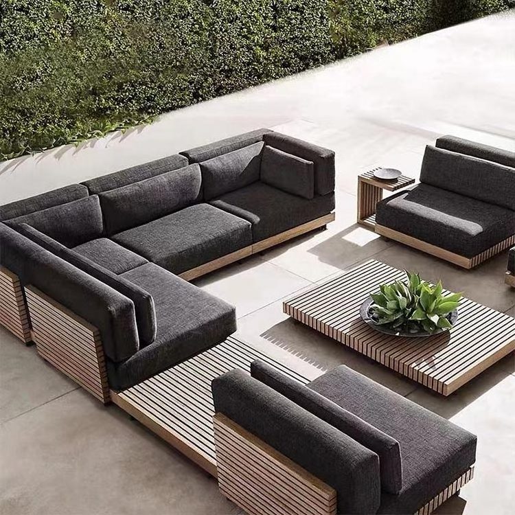 high quality aluminum patio furniture sofa set garden lounge sofa  teak outdoor furniture set