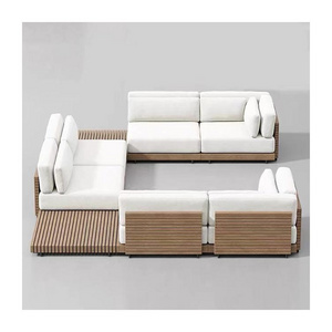 high quality aluminum patio furniture sofa set garden lounge sofa  teak outdoor furniture set