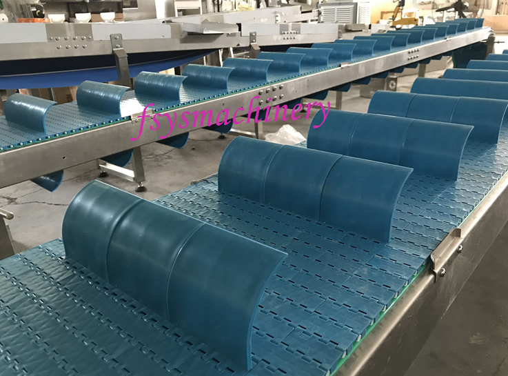 Detachable/Food grade PP Portable Conveyor Belt Blue Z cleated modular Inclined Trough Sidewall Belt Conveyor