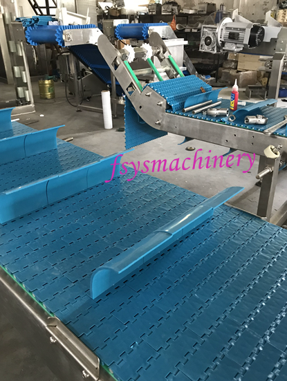 Detachable/Food grade PP Portable Conveyor Belt Blue Z cleated modular Inclined Trough Sidewall Belt Conveyor