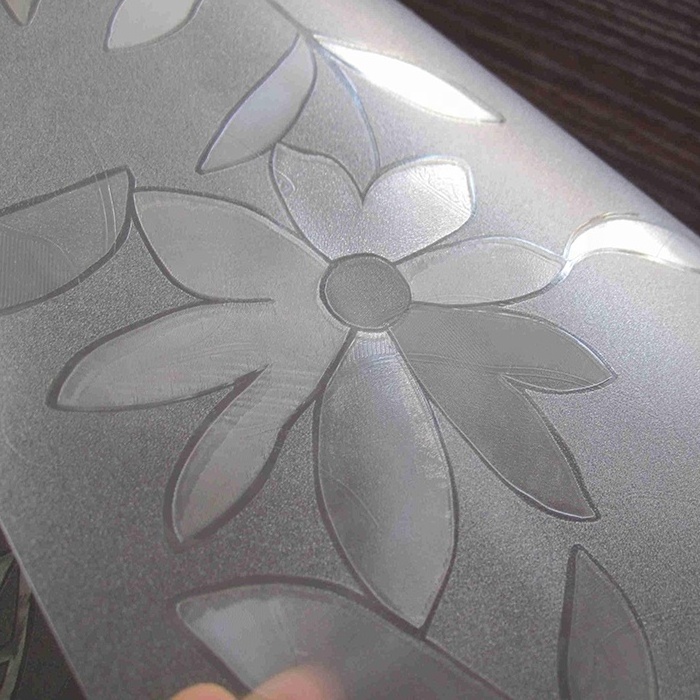 Latest style 10000 pattern pvc adhesive sticker soft pure frosted vinyl clear film for window privacy