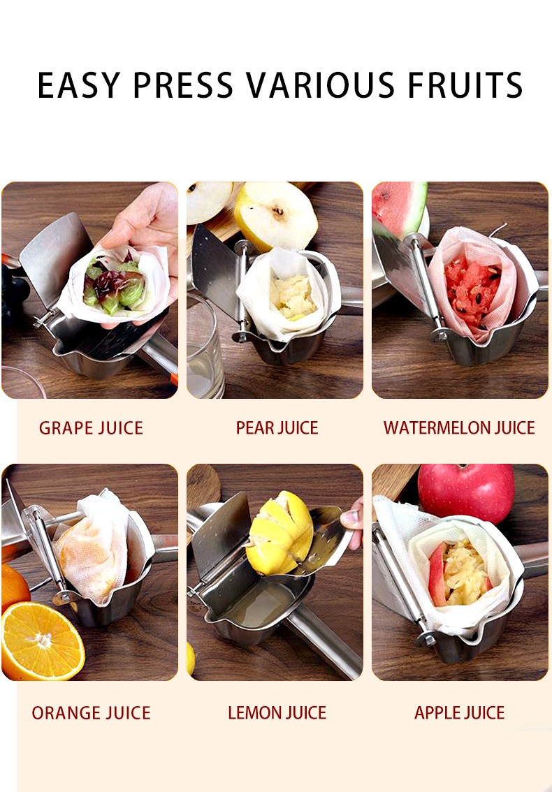 factory outlet 304 stainless steel  fruit tools manual juicer squeezer hand  fruit press juicer manual orange lemon juicer