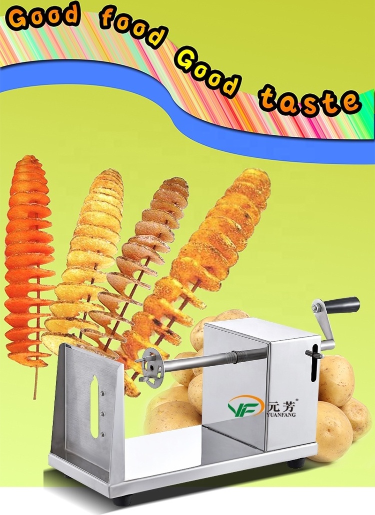 Factory outlet Manual Stainless Steel Spiral Potato Cutter Tornado Tower Fresh Chips Tornado Potato Tower cutter machine