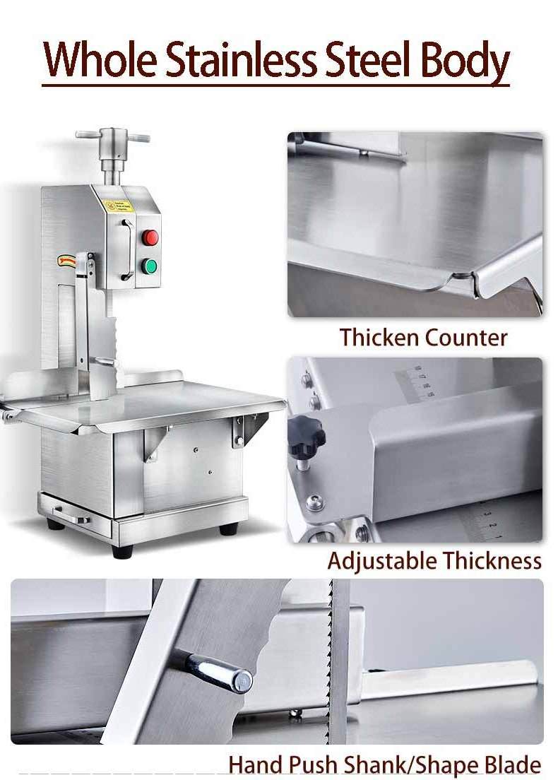 Factory direct sales stainless steel Commercial Frozen Meat  Fish  chicken meat bone cutting machine beef cutter machine