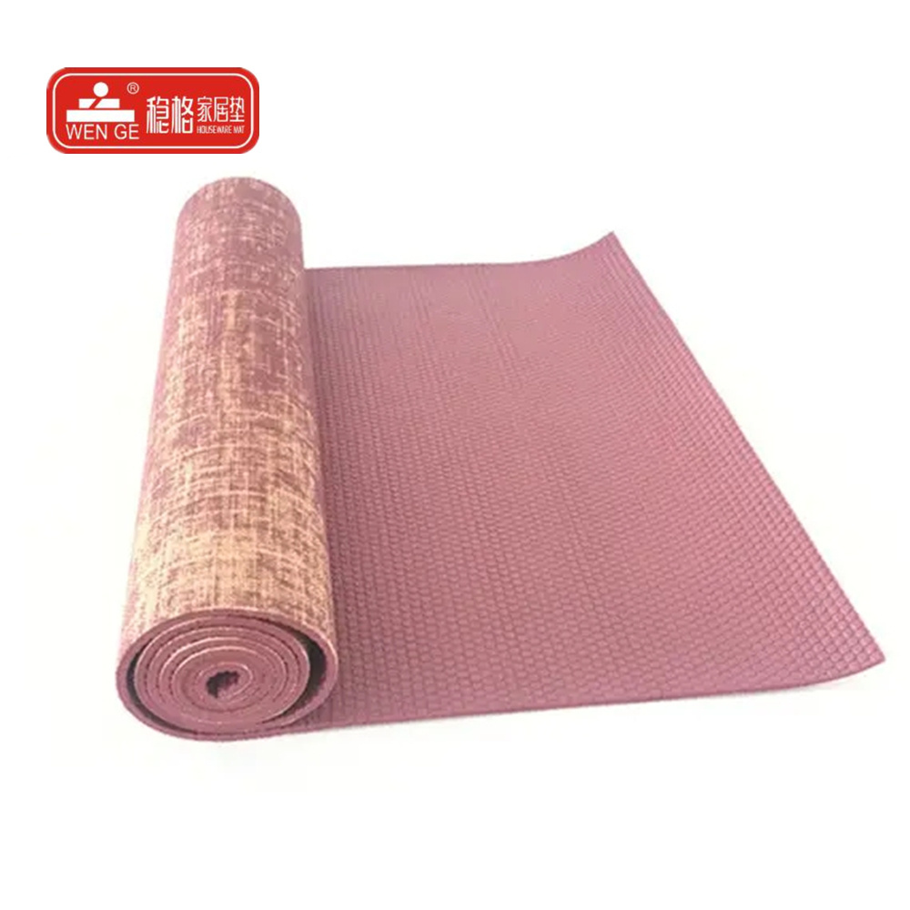 Yuanhua Factory Wholesale custom printed yoga mats eco friendly jute PVC yoga mats with logo