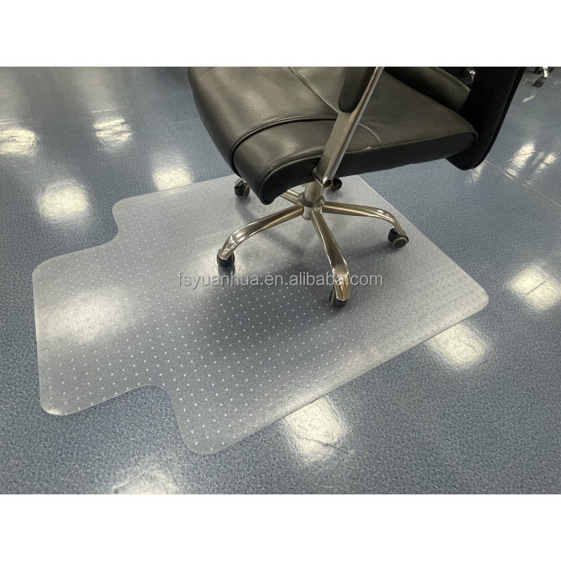 waterproof transparent glass PVC office desk carpet chair mat for hard wood floor