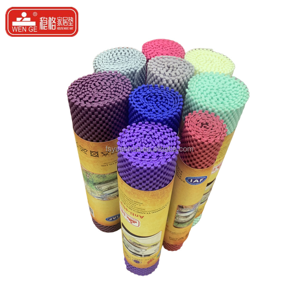 Non-Slip Mat Area Rug Pad Anti Slip Gripper Roll Rubber Matting Tool Mat PVC Mesh Shelf Drawer Liner for Home, Office, Cars,