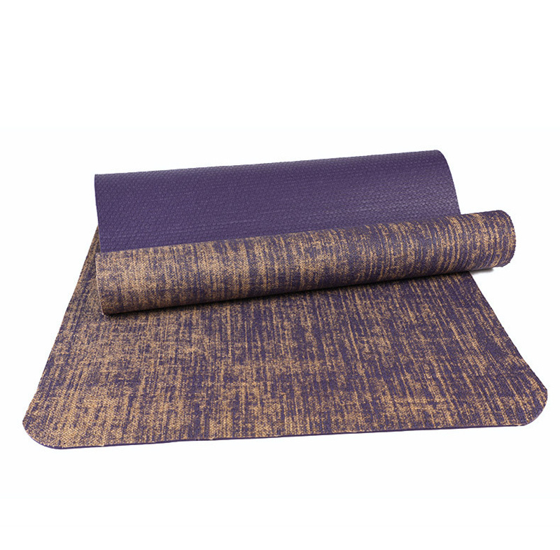 Yuanhua Factory Wholesale custom printed yoga mats eco friendly jute PVC yoga mats with logo