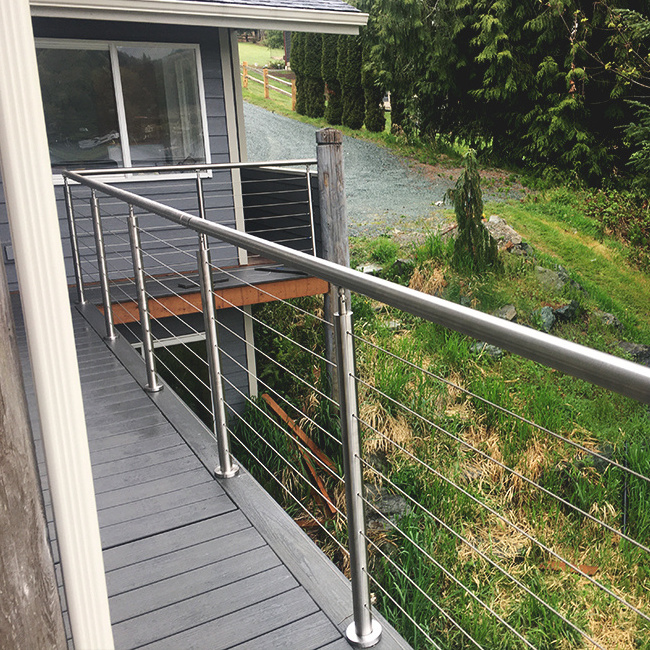 stainless steel handrail vert stair wire cable railing design system