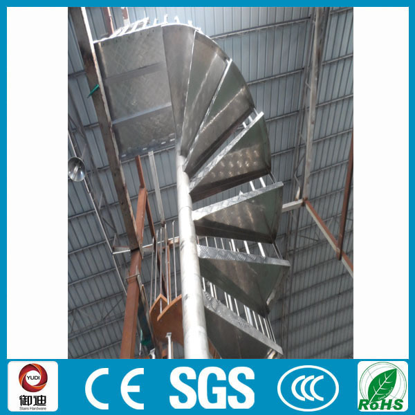 DIY outdoor used aluminum helical spiral staircase designs