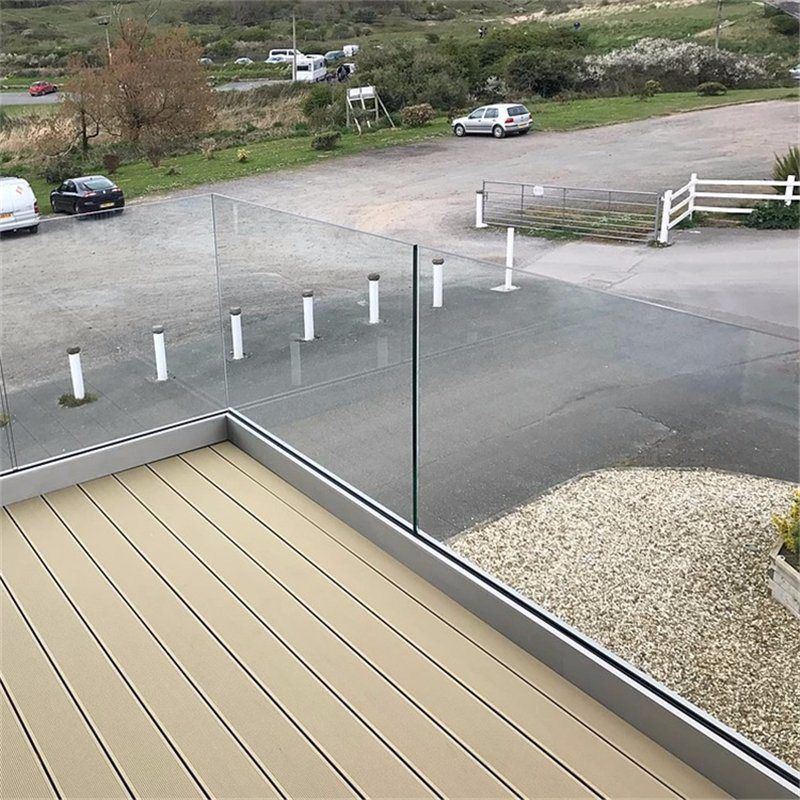 Frameless Glass Railing Aluminum U Channel profile