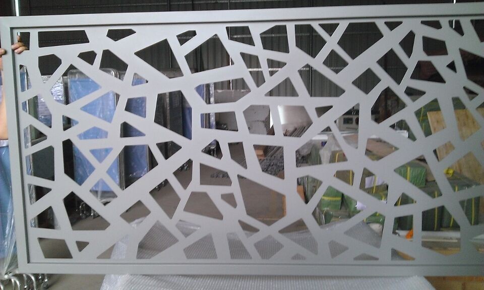 decorative outdoor laser cut wrought iron room divider