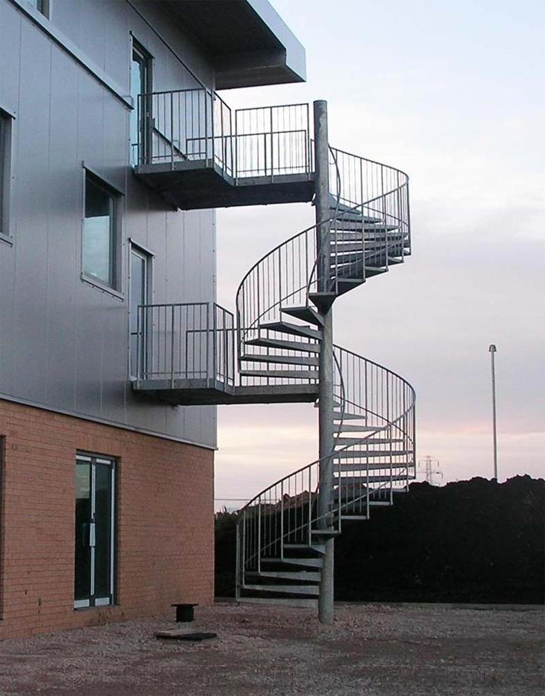 DIY outdoor used aluminum helical spiral staircase designs