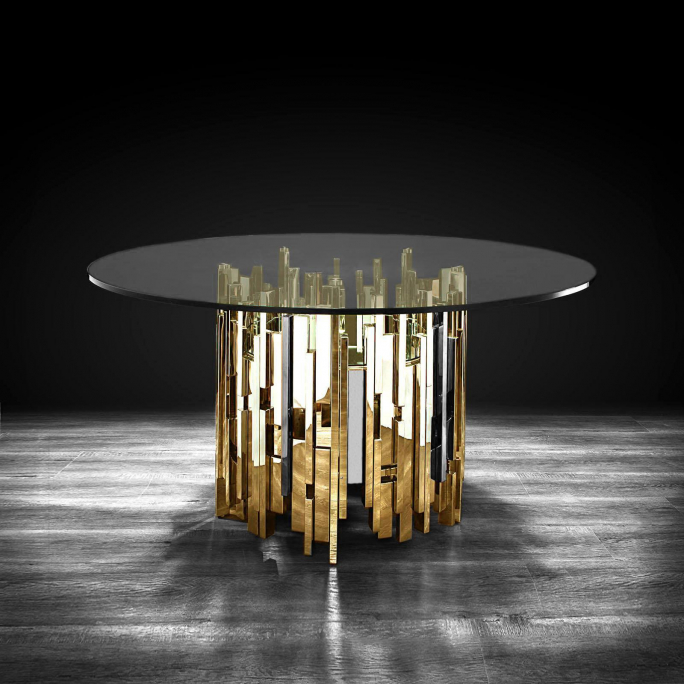 Dining table stainless steel legs gold  gold Plated stainless steel dining table Stainless steel dining table base