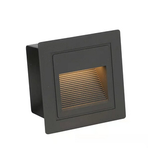 Recessed in LED Wall Lamp led Foot light Aluminum Wall Corner Light Rectangle Outdoor Corridor Step Stair Light