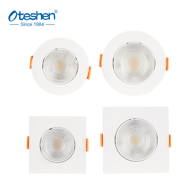 New spotlight down light beam angle adjustable ceiling led COB 3w 5w 9w 12w super bright 90lm grille down light light weight