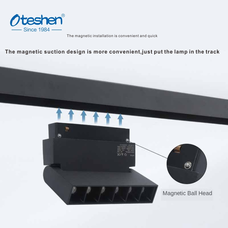 Top quality smart magnetic track light high efficiency 18W  magnet track rail spotlight magnetic led linear track light