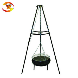 Chain Charcoal grill,hanging swinging,triangle standing bbq grill