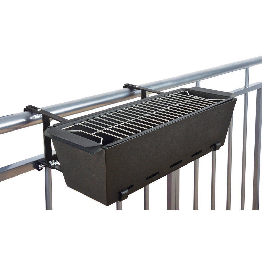 Wholesale simple Portable barbecue Patio/Balcony Handrail Hanging railing charcoal bbq grill for 3-4 outdoor