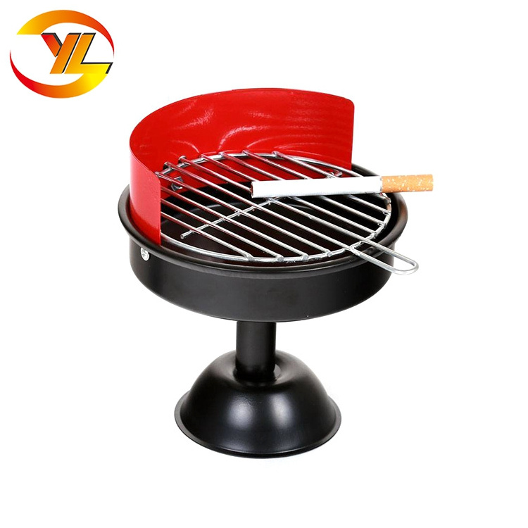 Wholesale BBQ grill shaped Creative gifts metal Ashtray