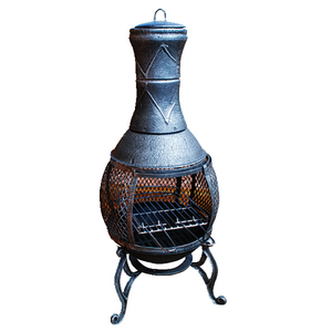 2023 Popular Design wood burning Outdoor Heater vertical mini Chiminea metal portable fire pit for camping