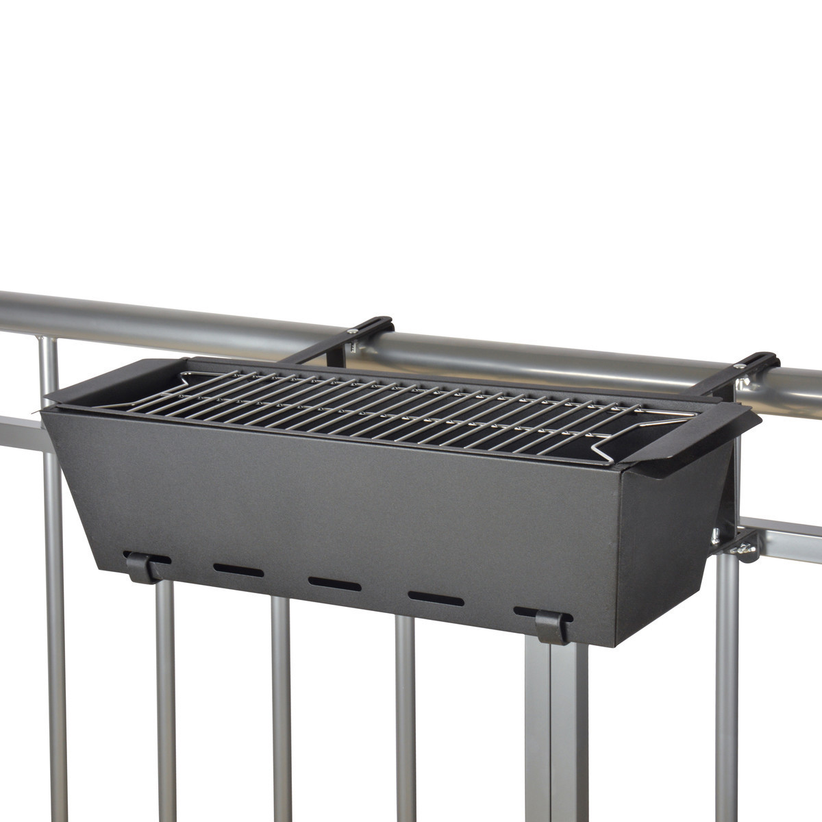 Wholesale simple Portable barbecue Patio/Balcony Handrail Hanging railing charcoal bbq grill for 3-4 outdoor