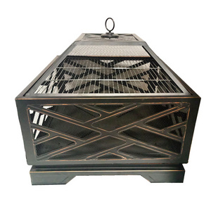 Factory Direct Sale square bbq grill fire pit brazier outdoor wood burning garden fire pit for backyard