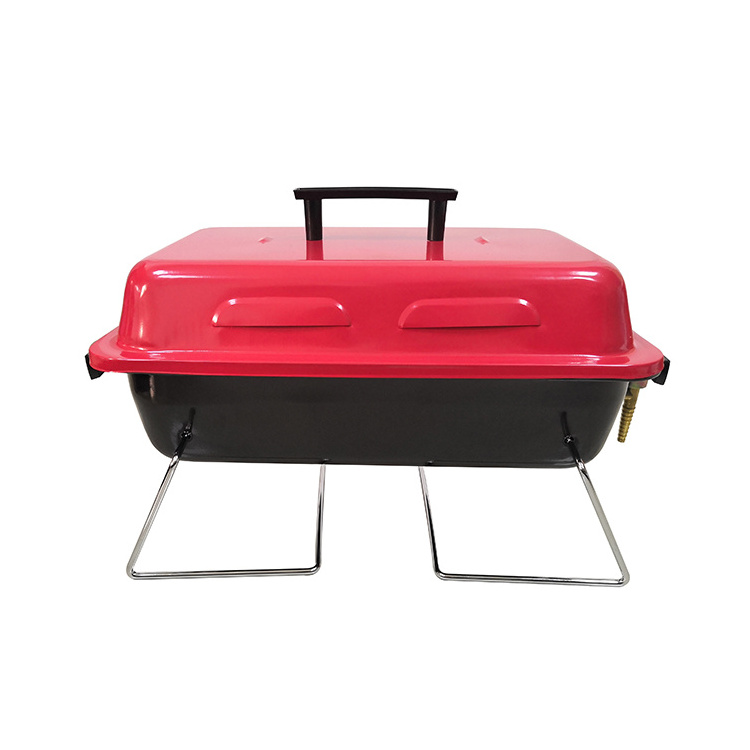 Factory Price Mini small Square valve barbecue stove camping traveller foldable Portable Gas Bbq Grill for outdoor