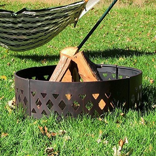 wholesale 37 inch garden patio metal outdoor fire pit ring bbq grill wood burning portable smokeless bonfire brazier