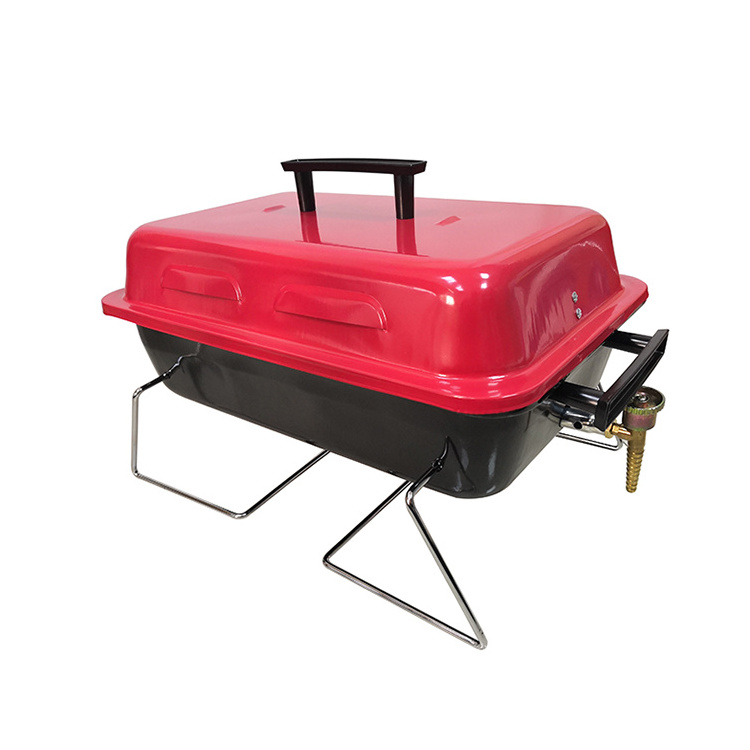 Factory Price Mini small Square valve barbecue stove camping traveller foldable Portable Gas Bbq Grill for outdoor