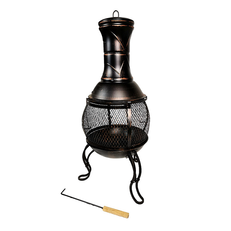 New Design Heater wood burning vertical mini Chiminea metal portable garden fire pit for Outdoor