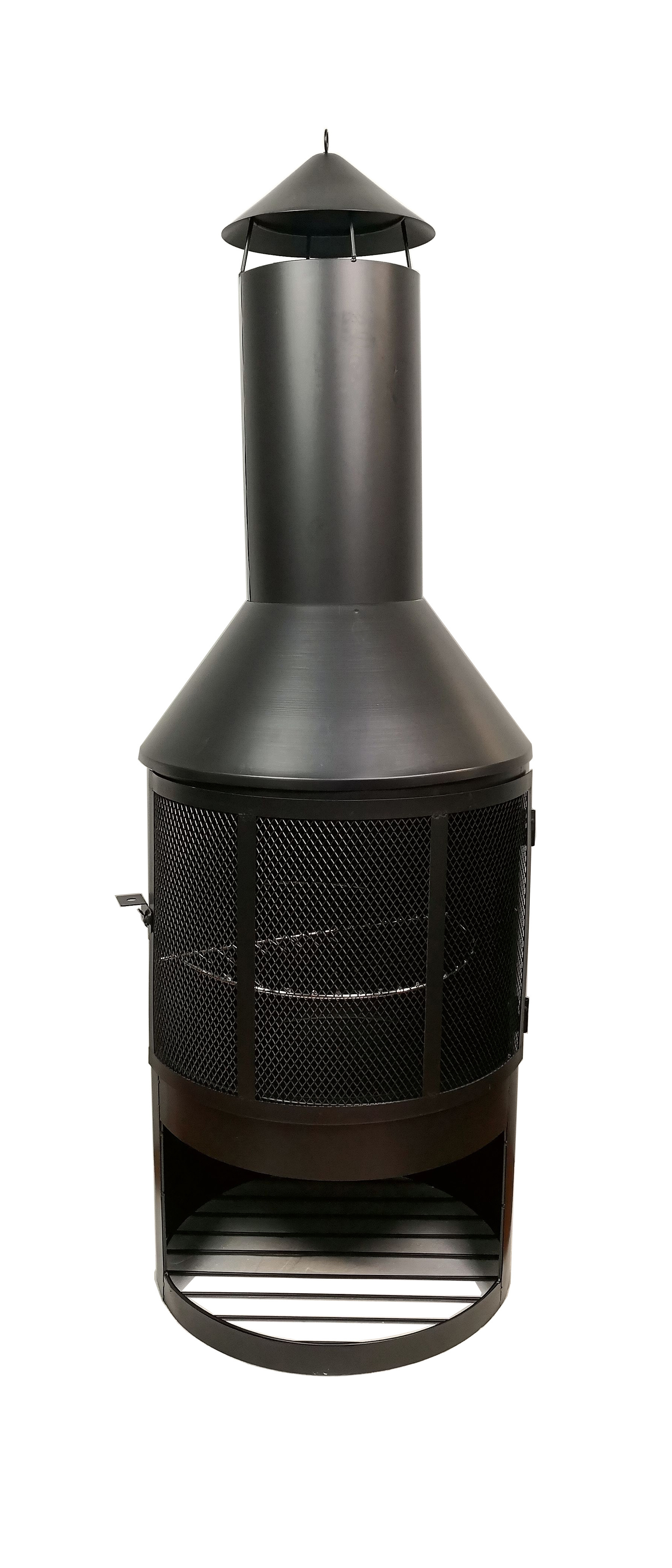 Hot selling metal fire pit wood burning vertical Beer Bottle Chimney portable smokeless brazier for outdoor