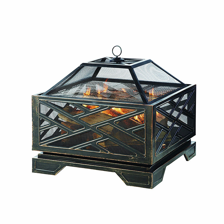 Factory Direct Sale square bbq grill fire pit brazier outdoor wood burning garden fire pit for backyard