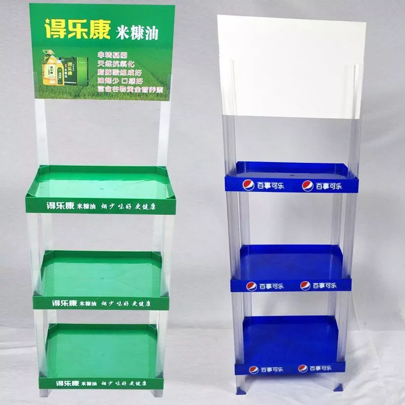 Wholesale Drinking Water Display Stands Small Water Bottle Display Rack Plastic Display Shelf