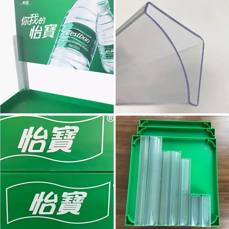 Wholesale Drinking Water Display Stands Small Water Bottle Display Rack Plastic Display Shelf