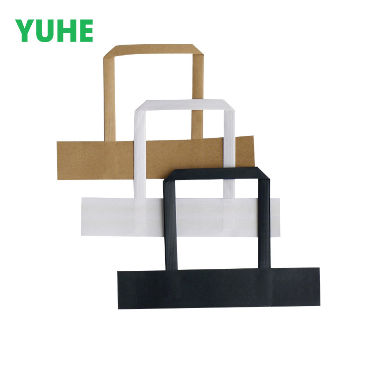 Different color kraft gift paper bag paper rope handle