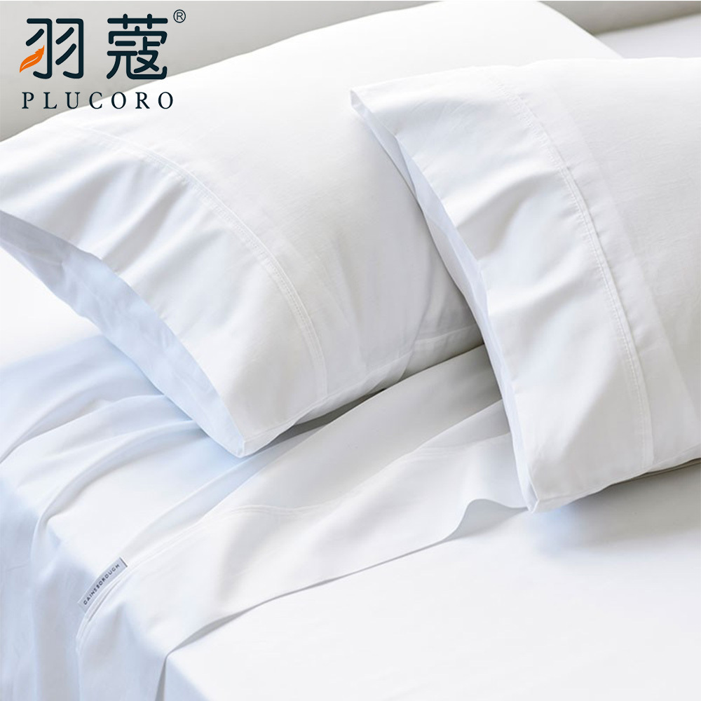 100%Cotton White Hotel Pillow Case 60*86CM 300TC Sateen Hotel Pillow Case