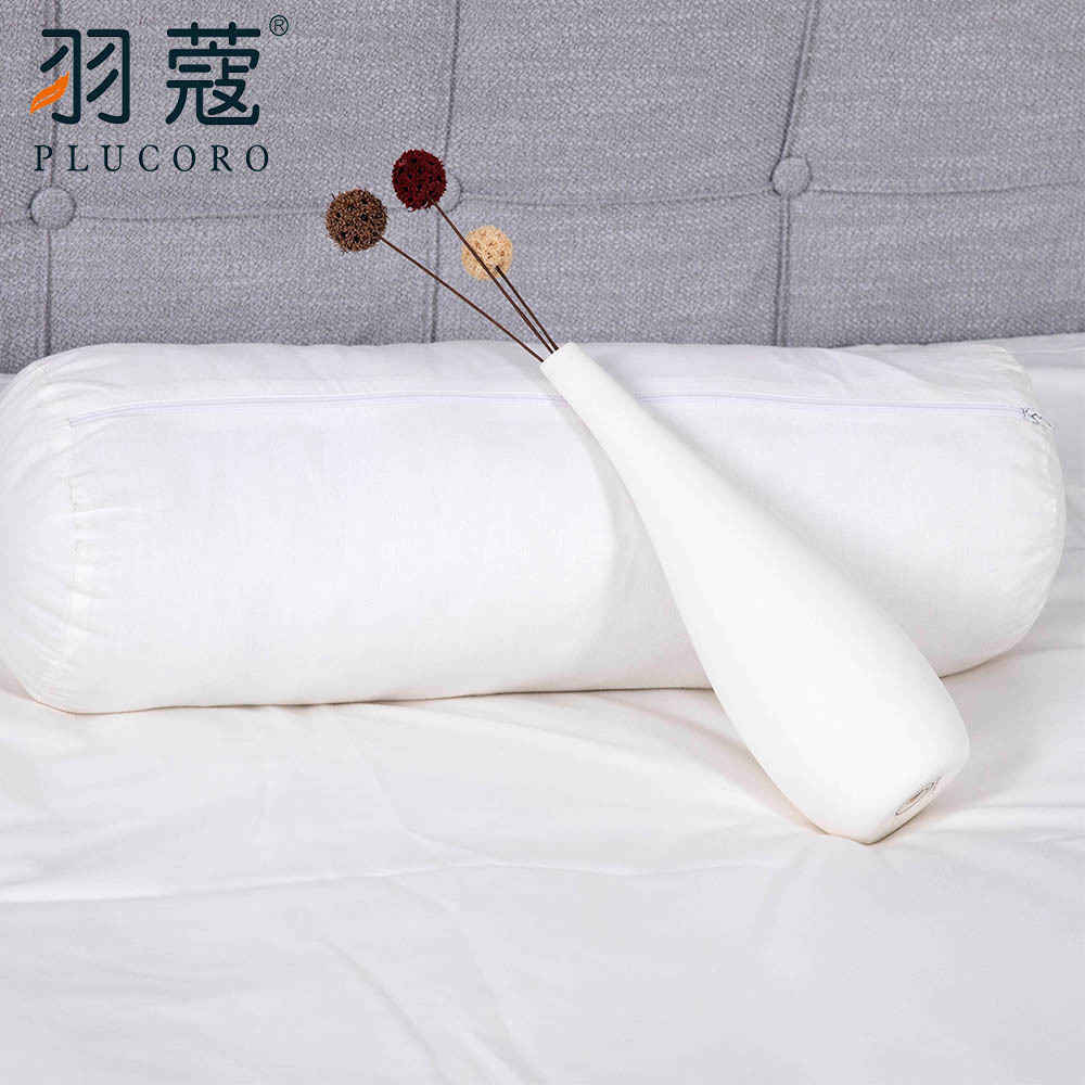 Luxury Hotel Pillow Cylindrical Pillow Firm Neck Roll White Long Bolster Pillow Insert Sofa Cushion