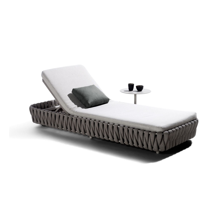 Outdoor aluminum swimming pool bed chaise lounge chair