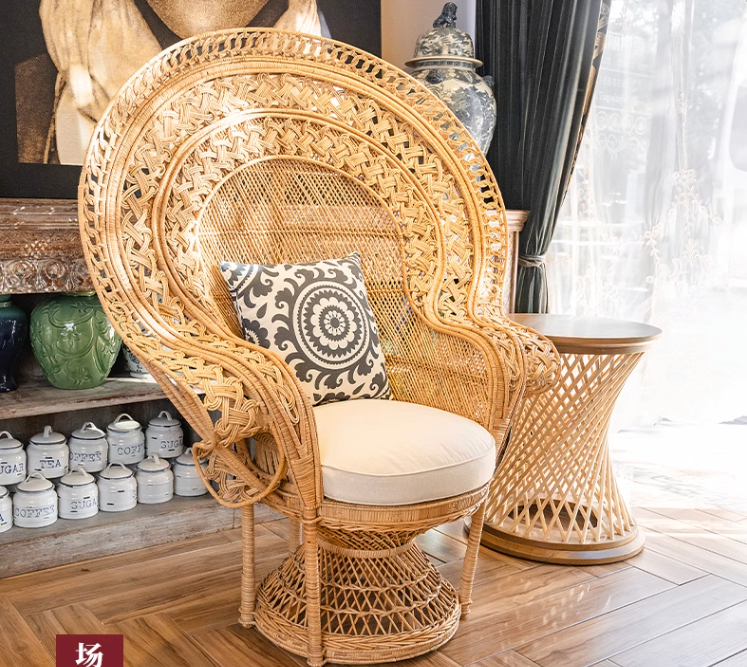 Indonesia hand made wicker rattan peacock chair