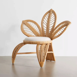 Flower look living room lounge rattan design chair