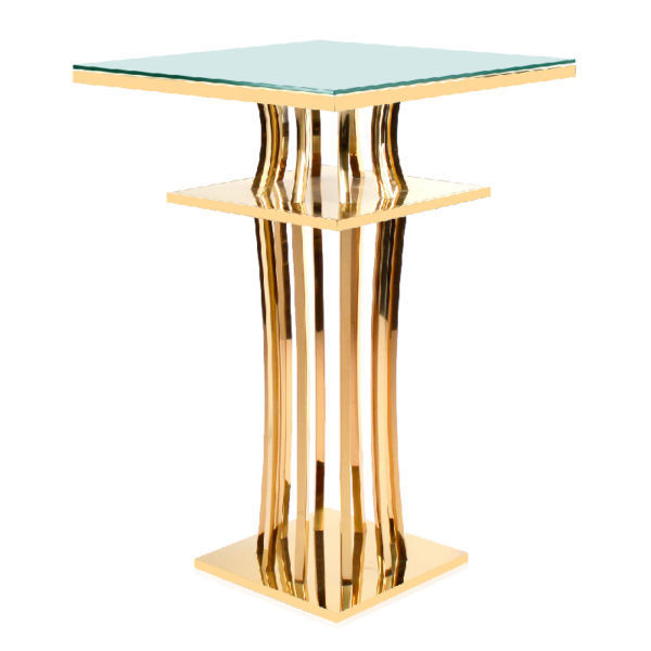 Decorate gold slim party event wholesale cocktail tables