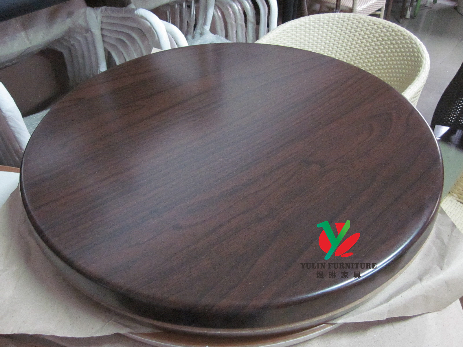 Restaurant dining composite HPL werzalit table tops laminate table